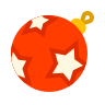 Red Christmas tree bauble